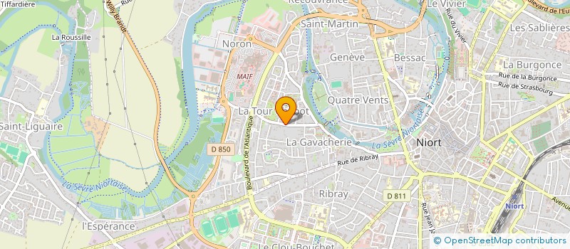 localisation de l'entreprise SCI LES AMANDIERS à NIORT