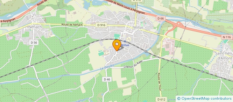 localisation de l'entreprise SCI LES AMANDIERS  MILLAS