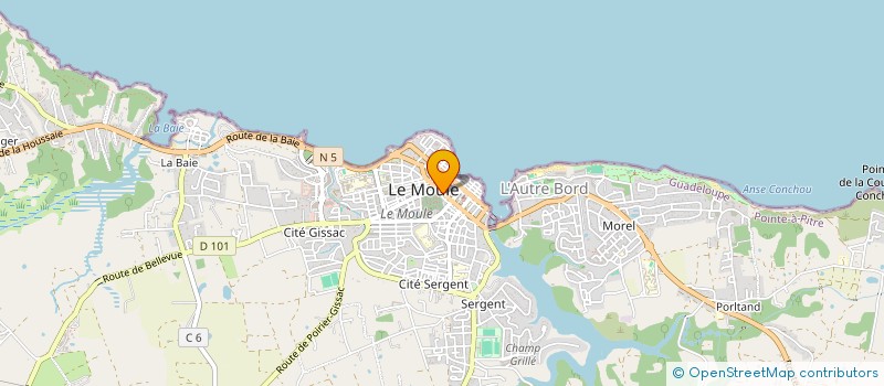 localisation de l'entreprise SCI LES AMANDIERS à LE MOULE
