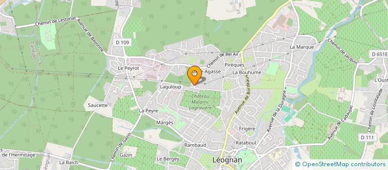 localisation de l'entreprise SCI LES AMANDIERS  LEOGNAN