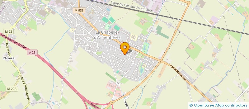 localisation de l'entreprise SCI LES AMANDIERS  LA CHAPELLE-D'ARMENTIERES