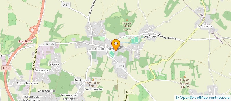 localisation de l'entreprise SCI LES AMIRAUX à CHAMPNIERS