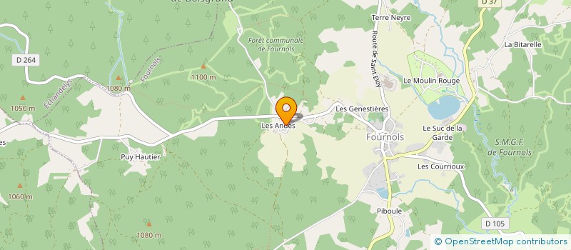 localisation de l'entreprise SCI LES ANDES  FOURNOLS