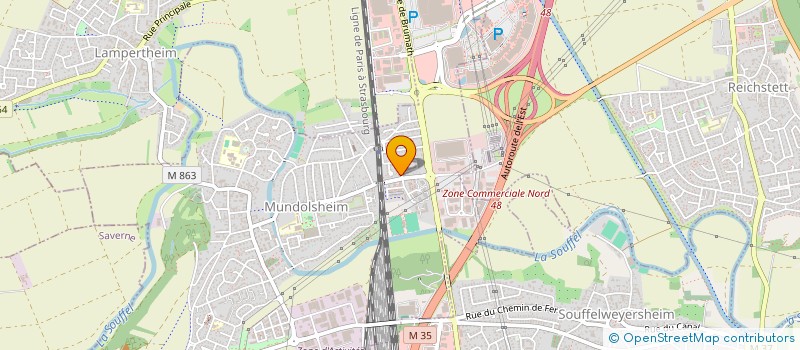 localisation de l'entreprise SCI LES ANEMONES  MUNDOLSHEIM