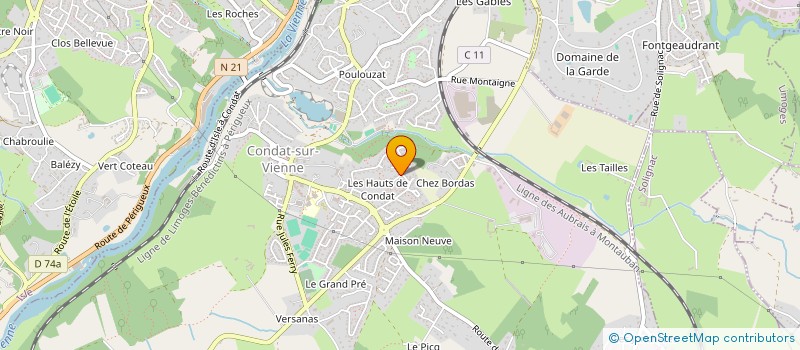 localisation de l'entreprise SCI LES ANGES  CONDAT-SUR-VIENNE