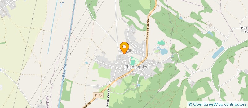 localisation de l'entreprise SCI LES ANGES  CHAMAGNIEU