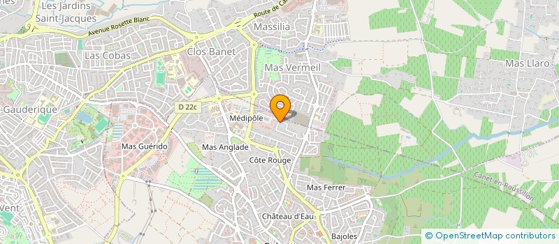 localisation de l'entreprise SCI LES ANGLES  CABESTANY