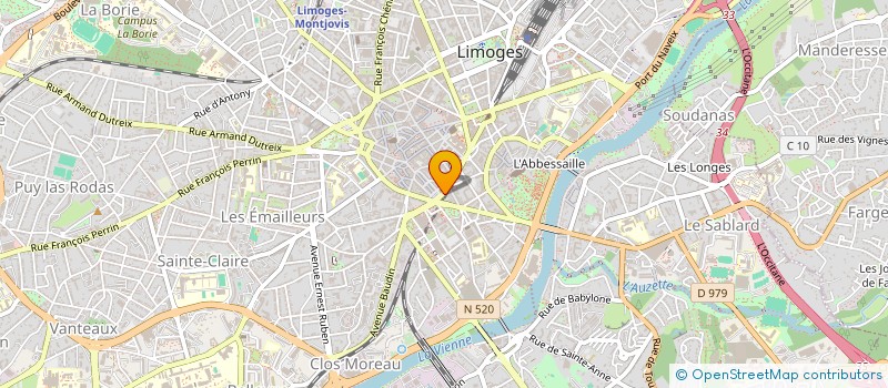 localisation de l'entreprise SCI LES ANTARI à LIMOGES