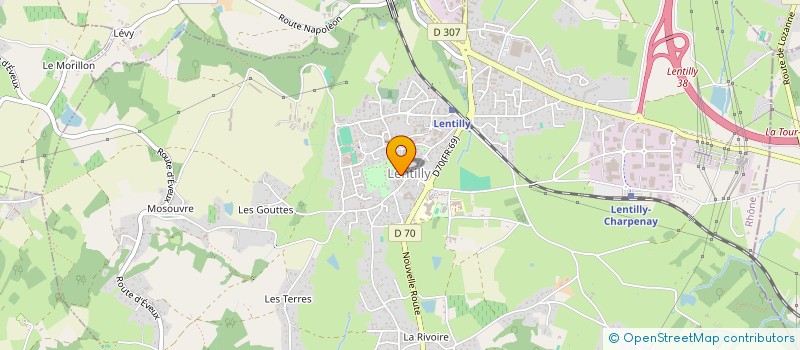 localisation de l'entreprise SCI LES ARBOUSIERS  LENTILLY