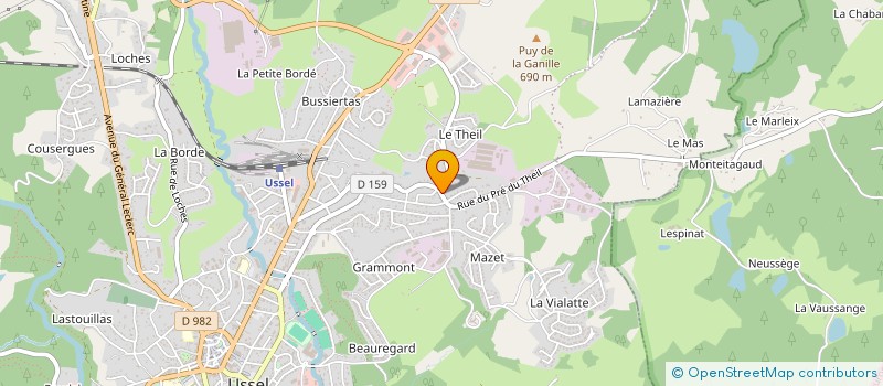localisation de l'entreprise SCI LES ARBOUSIERS à USSEL
