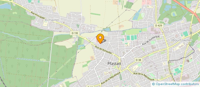 localisation de l'entreprise SCI LES ARC'S DE SAINTE LUCIE  PFASTATT