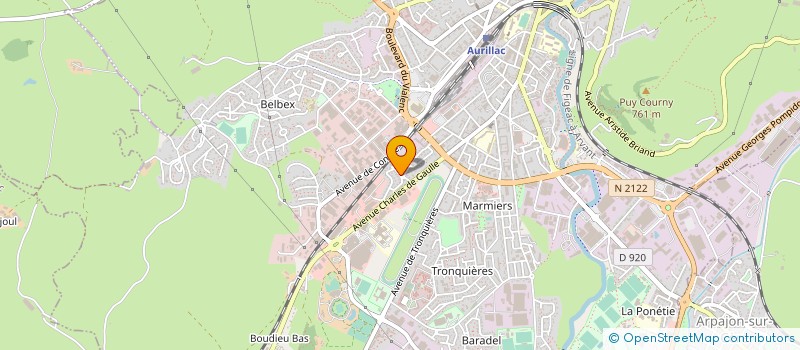 localisation de l'entreprise SCI LES ARDONS à AURILLAC