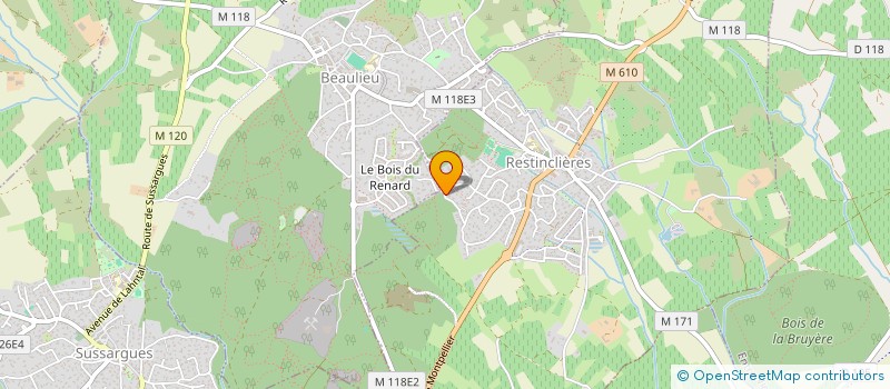 localisation de l'entreprise SCI LES ARENES  RESTINCLIERES