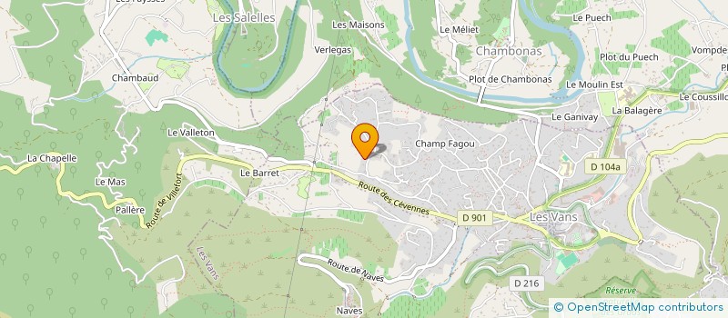 localisation de l'entreprise SCI LES ARMAS  LES VANS