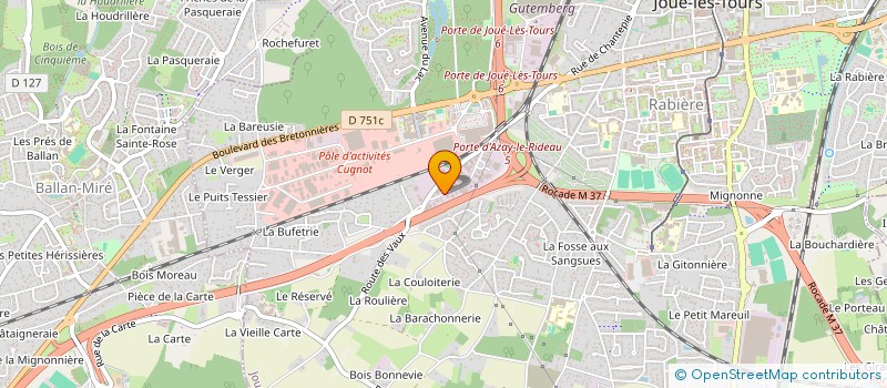 localisation de l'entreprise SCI LES ARTISANS à JOUE-LES-TOURS