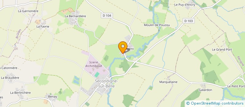 localisation de l'entreprise SCI LES ARTISTES VOYAGEURS  SECONDIGNE-SUR-BELLE