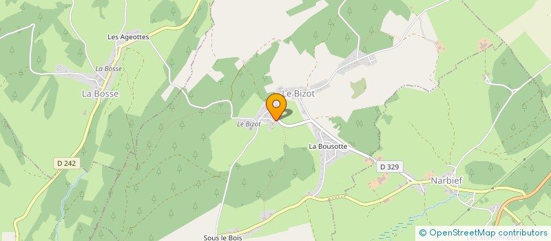 localisation de l'entreprise SCI LES ARUMS  LE BIZOT