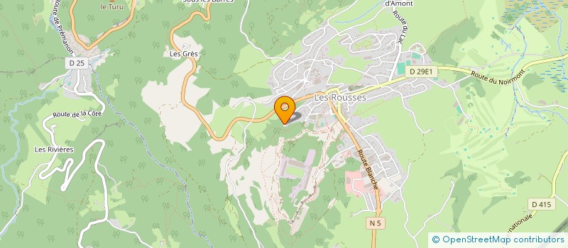 localisation de l'entreprise SCI LES ASTERS  LES ROUSSES