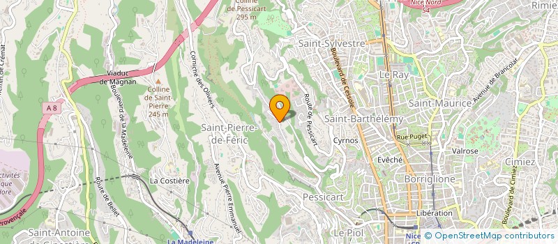 localisation de l'entreprise SCI LES ATELIERS  NICE