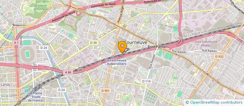 localisation de l'entreprise SCI LES ATELIERS à LA COURNEUVE
