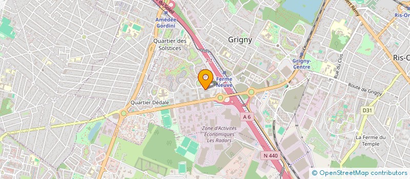 localisation de l'entreprise SCI LES ATELIERS  GRIGNY