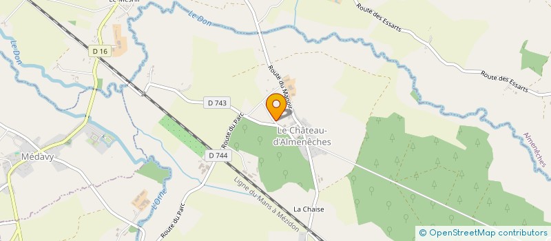 localisation de l'entreprise SCI LES ATELIERS à CHATEAU D ALMENECHES (LE)