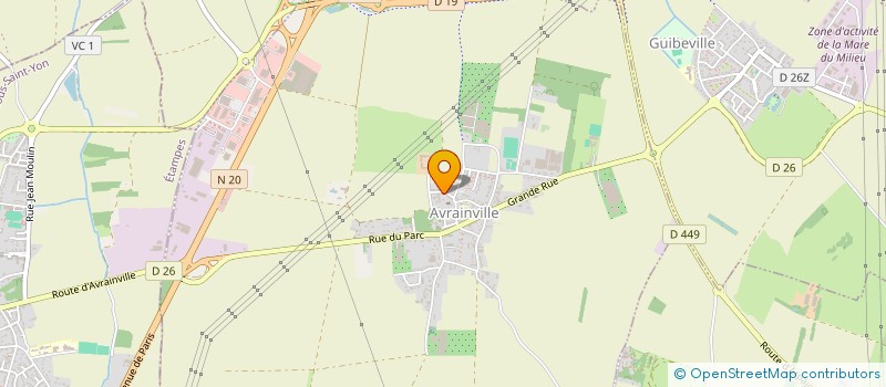 localisation de l'entreprise SCI LES ATELIERS D'AVRAINVILLE  AVRAINVILLE