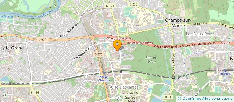 localisation de l'entreprise SCI LES AUBEPINES  CHAMPS-SUR-MARNE