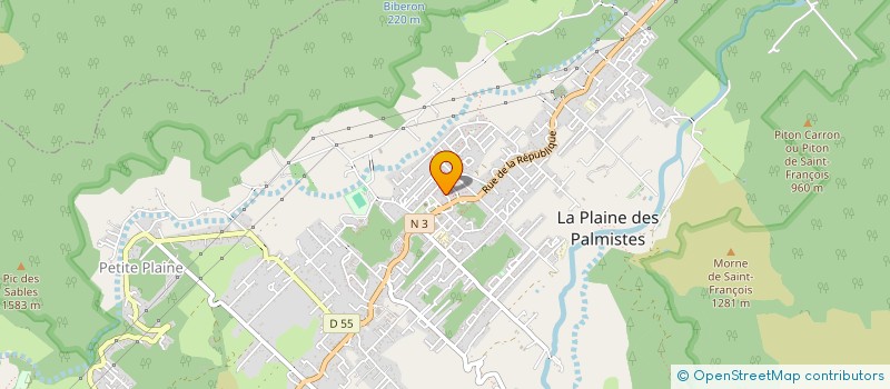 localisation de l'entreprise SCI LES AUBEPINES à LA PLAINE DES PALMISTES
