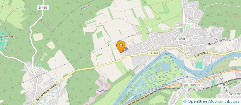 localisation de l'entreprise SCI LES AUBEPINES  BAVANS