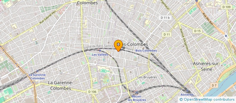 localisation de l'entreprise SCI LES AUBEPINES à BOIS-COLOMBES