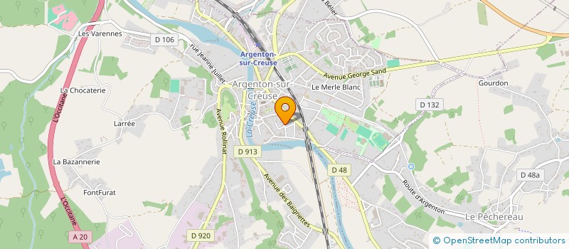 localisation de l'entreprise SCI LES AUMIERES à ARGENTON-SUR-CREUSE