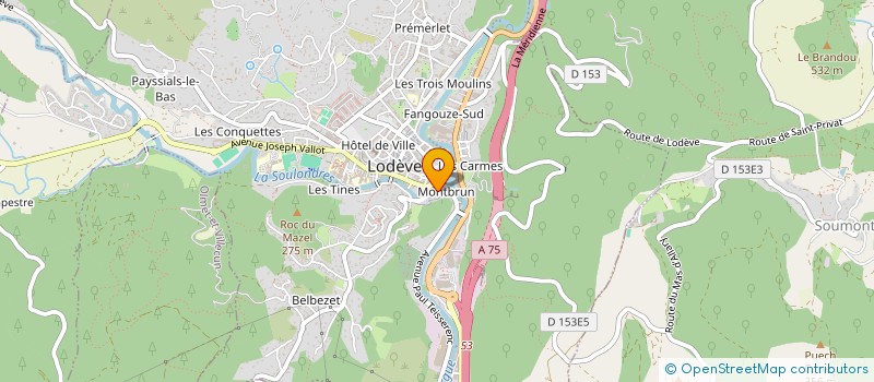 localisation de l'entreprise SCI LES AVENTURES DE MONTBRUN  LODEVE