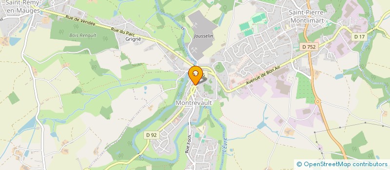 localisation de l'entreprise SCI LES B.A.D.O  MAUGES-SUR-LOIRE