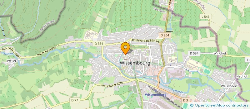 localisation de l'entreprise SCI LES BAINS  WISSEMBOURG