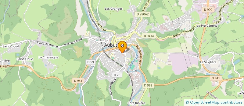 localisation de l'entreprise SCI LES BAINS DOUCHES à AUBUSSON