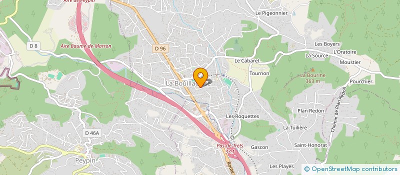 localisation de l'entreprise SCI LES BARRES  LA BOUILLADISSE