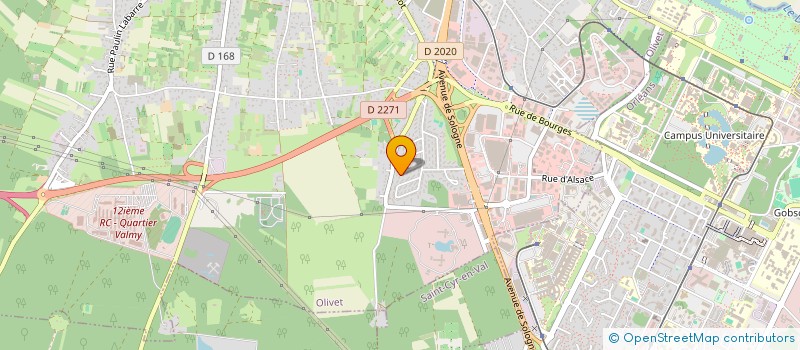 localisation de l'entreprise SCI LES BARRES à OLIVET