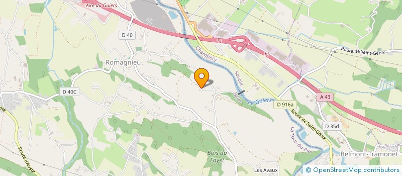 localisation de l'entreprise SCI LES BARRUELLES à ROMAGNIEU