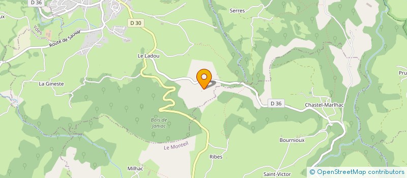 localisation de l'entreprise SCI LES BARTHES à LE MONTEIL