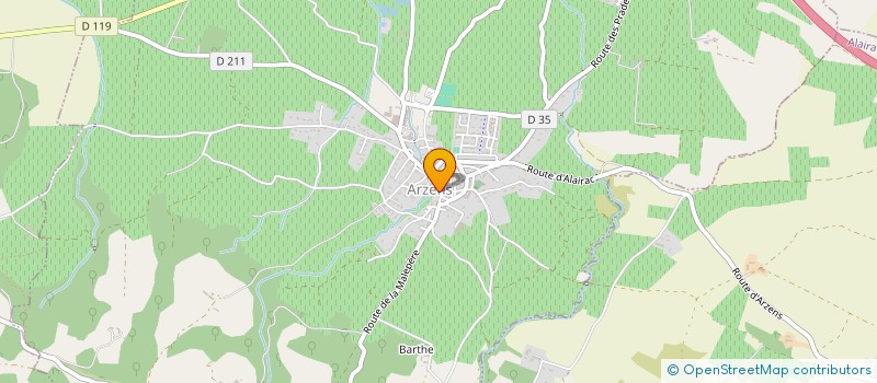 localisation de l'entreprise SCI LES BARTHES  ARZENS