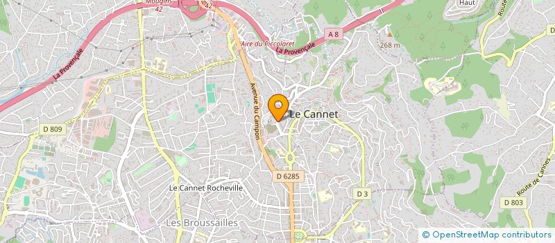 localisation de l'entreprise SCI LES BASTIDES DE MOUANS SARTOUX à LE CANNET