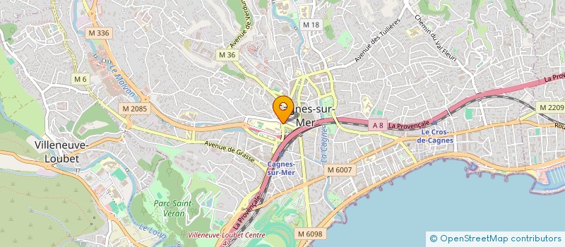 localisation de l'entreprise SCI LES BASTIDES DU PRIEURE à CAGNES-SUR-MER