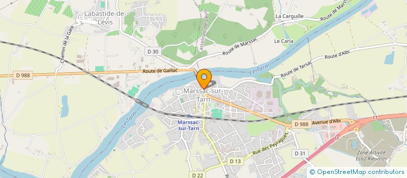 localisation de l'entreprise SCI LES BASTIDES II à MARSSAC-SUR-TARN