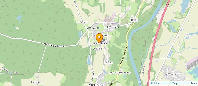 localisation de l'entreprise SCI LES BATISSES  PRIAY