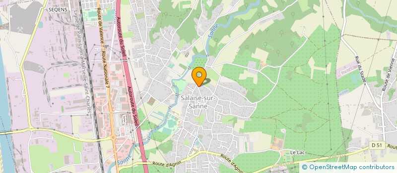 localisation de l'entreprise SCI LES BAUDETS  SALAISE-SUR-SANNE