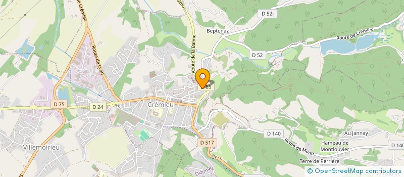 localisation de l'entreprise SCI LES BELLES ETINCELLES  CREMIEU