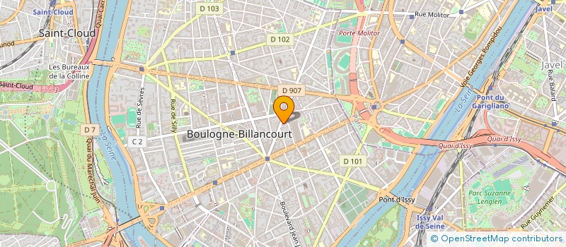 localisation de l'entreprise SCI LES BELLES FEUILLES à BOULOGNE-BILLANCOURT