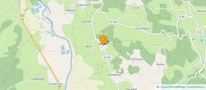 localisation de l'entreprise SCI LES BERAUDS  THIERS