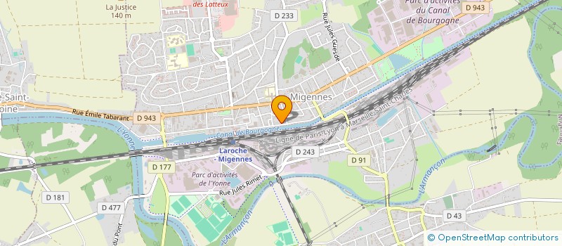 localisation de l'entreprise SCI LES BERGES DU CANAL  MIGENNES